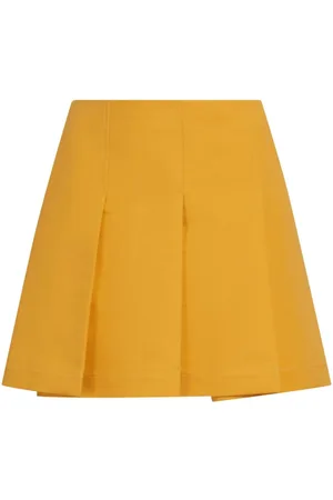 Marni Pleated cotton miniskirt