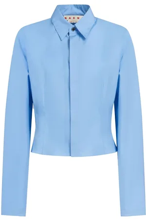 Marni Long-sleeve cropped cotton shirt