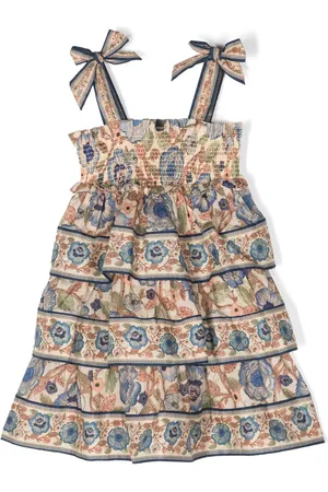 ZIMMERMANN Junie floral-print shirred tiered dress