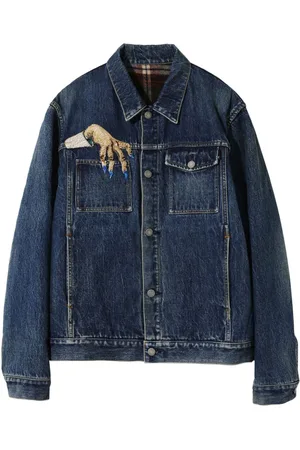 UNDERCOVER Embroidered button-up denim jacket