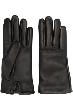Manokhi colour-block leather gloves - Black