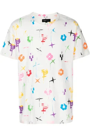 Purple Brand Monogram-painted inside-out T-shirt