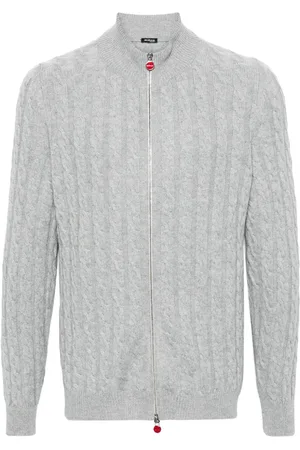 Kiton Cable-knit cashmere jacket