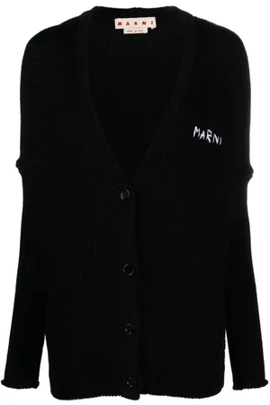 Marni Logo-embroidered cotton cardigan