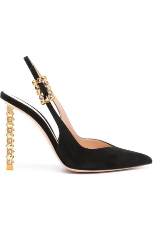 Gianvito Rossi 110mm studded-heel slingback pumps