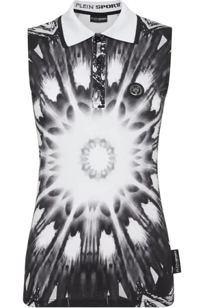 Philipp Plein Logo-print sleeveless polo top