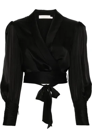 ZIMMERMANN Wraparound silk top