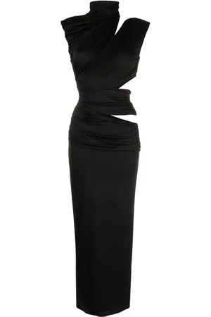 De La Vali Mahogany cut-out maxi dress