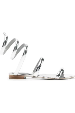 RENE CAOVILLA Juniper metallic-finish sandals