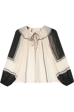 ULLA JOHNSON Lenore silk chiffon blouse