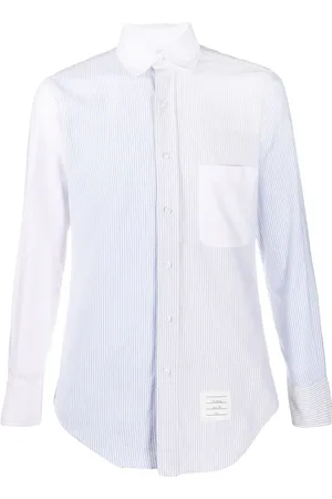 Thom Browne Fun-Mix rounded collar Oxford shirt