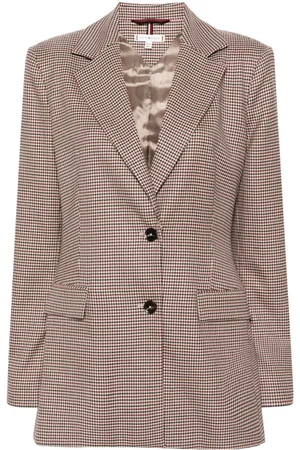 Tommy Hilfiger Houndstooth-pattern single-breasted blazer