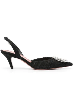 Amina Muaddi Camelia 105mm crystal-buckle pumps