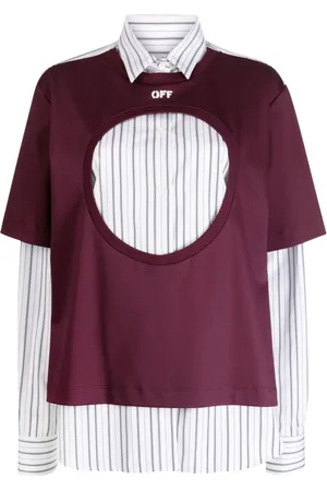OFF-WHITE Panelled striped shirt