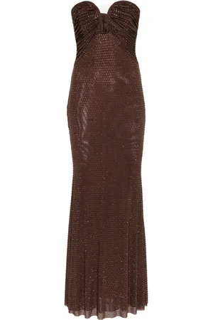 Self-Portrait Rhinestone-embellished maxi dress