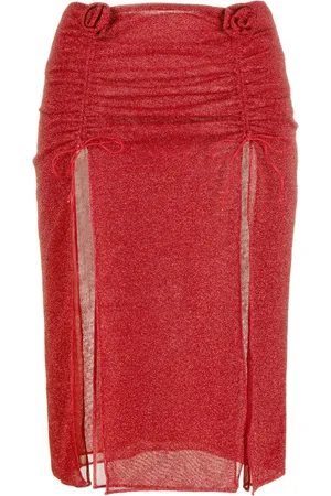 Oseree Lumière rose-appliqué miniskirt