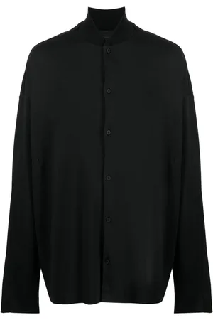 TRANSIT Band-collar cotton shirt