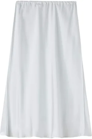 Jil Sander Satin-finish high-waisted skirt