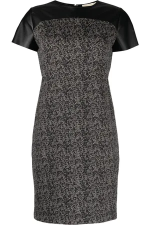 Michael Kors Panelled faux-leather minidress