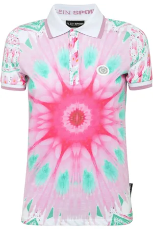 Philipp Plein Tie-dye cotton polo shirt