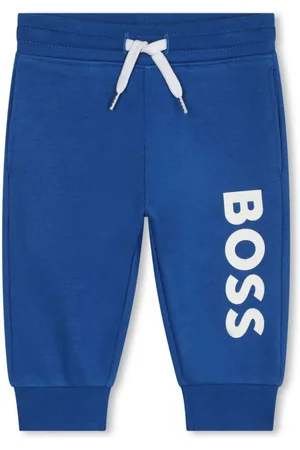 HUGO BOSS Logo-print cotton blend track pants