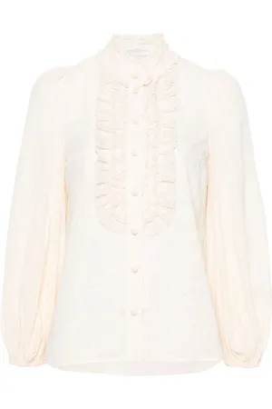 ZIMMERMANN Ruffle-detail cotton top