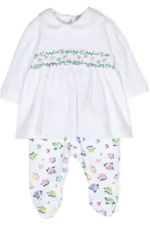 Chiara Ferragni Floral-print cotton babygrow