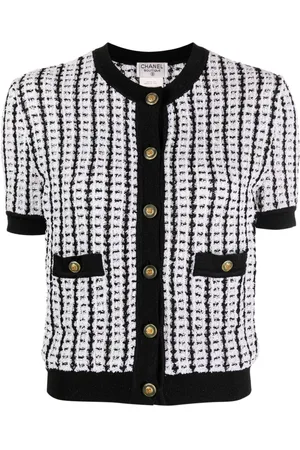 CHANEL 1997 tweed short-sleeve cardigan