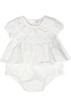 MONNALISA Rhinestone-embellished cotton blouse set (set of two)