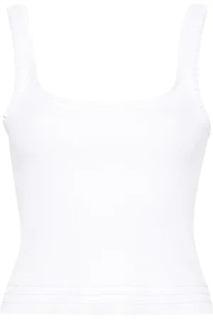 Chloé Ruffled stretch-cotton top