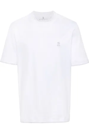 Brunello Cucinelli Logo-embroidered cotton T-shirt