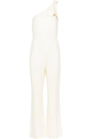 Chloé One-shoulder linen jumpsuit
