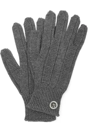 Logo-Embroidered Wool Gloves