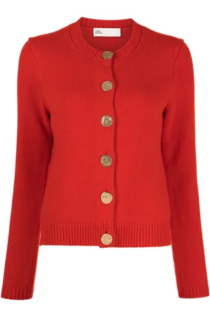 Tory Burch Logo-engraved crew-neck cardigan