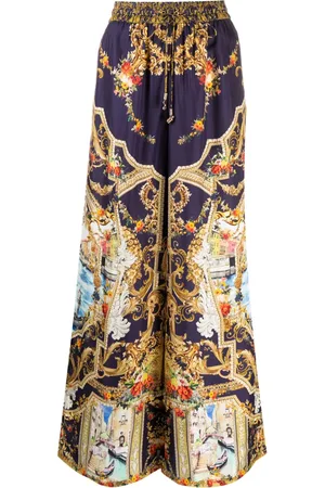 Camilla Graphic-print silk palazzo pants