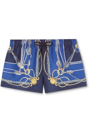 VERSACE Nautical graphic-print swim shorts