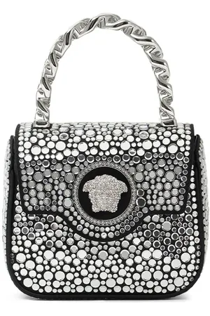 VERSACE La Medusa crystal-embellished mini bag