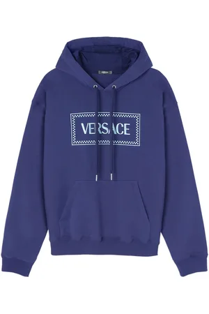 VERSACE 90s Vintage logo-embroidered hoodie