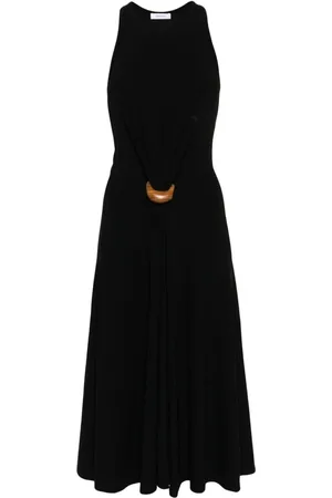 Salvatore Ferragamo Wooden-buckle sleeveless dress