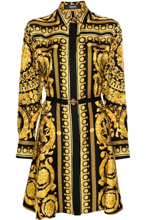 VERSACE Heritage baroque-print silk minidress