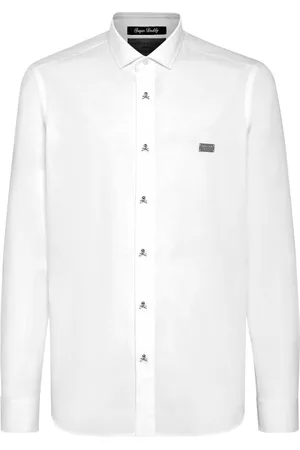 Philipp Plein Skull&Bones long-sleeve cotton shirt