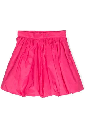 MONNALISA Logo-appliqué pleated skirt