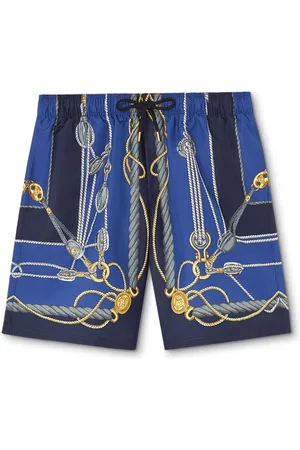 VERSACE Nautical-print swim shorts
