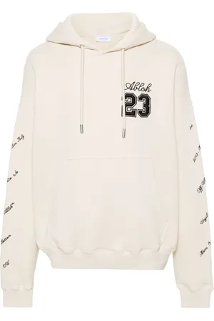 OFF-WHITE Embroidered-logo cotton hoodie