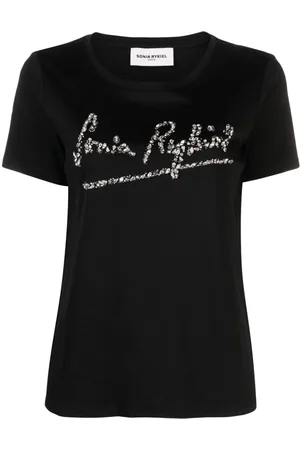 Sonia by Sonia Rykiel Logo-embellished cotton blend T-shirt