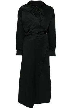 Diesel Long-sleeved hooded wrap dress