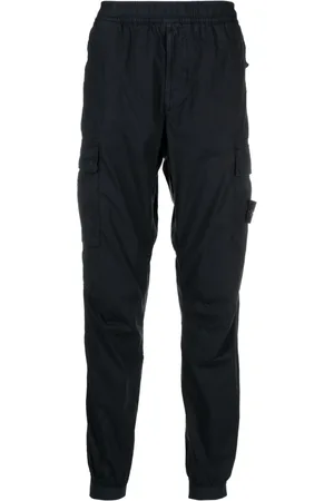 Stone Island Compass-appliqué tapered cargo trousers