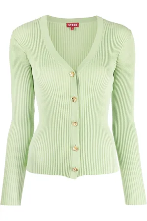Staud Ribbed V-neck cardigan