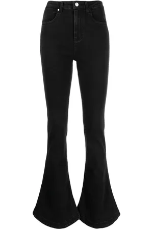 tout a coup Logo-patch mid-rise flared jeans