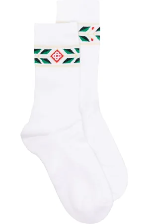 Casablanca Laurel logo-intarsia socks